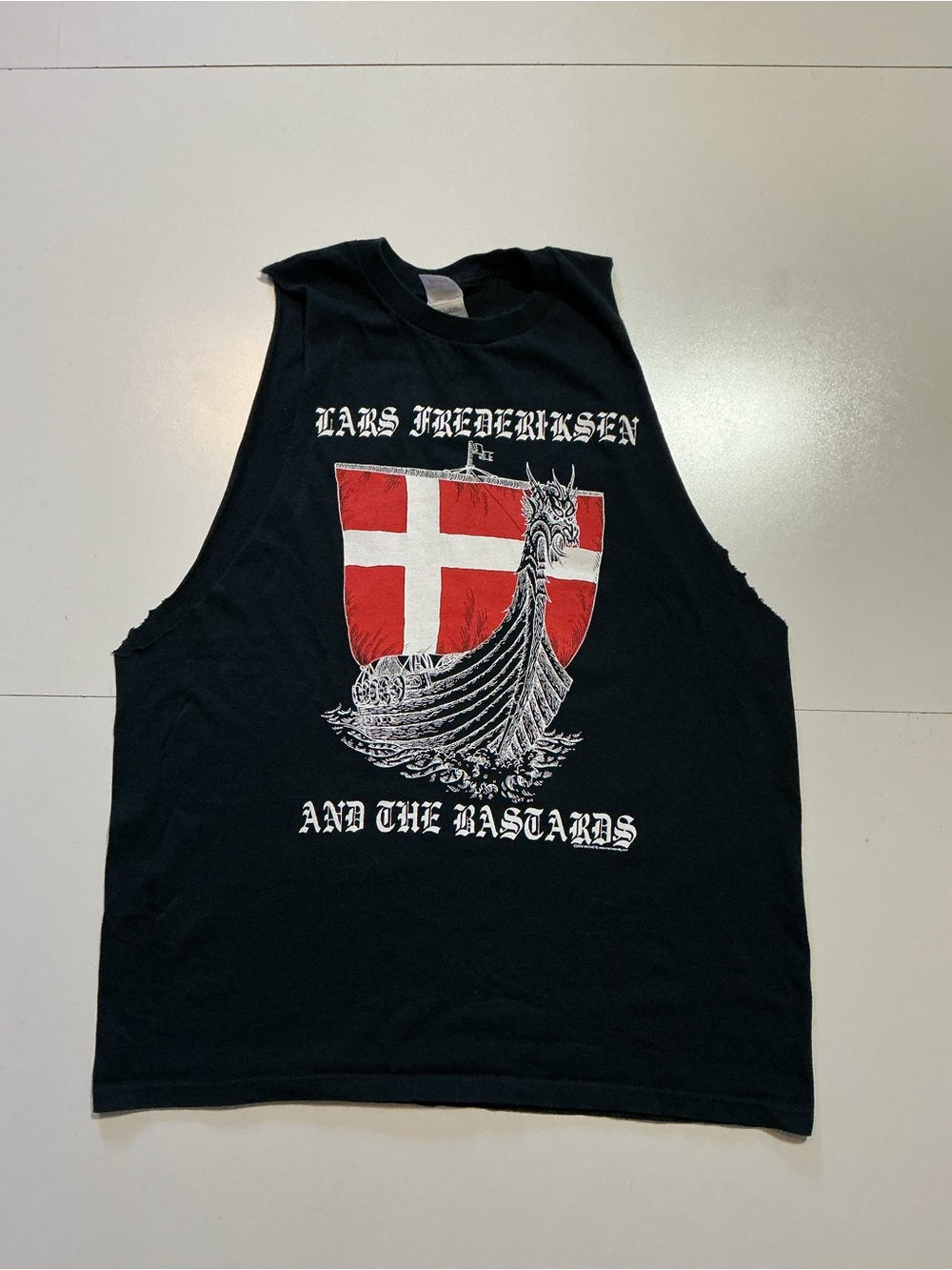 2004 Lars Frederiksen And The Bastards Ship Punk  Band Cutoff Tank Top T-Shirt